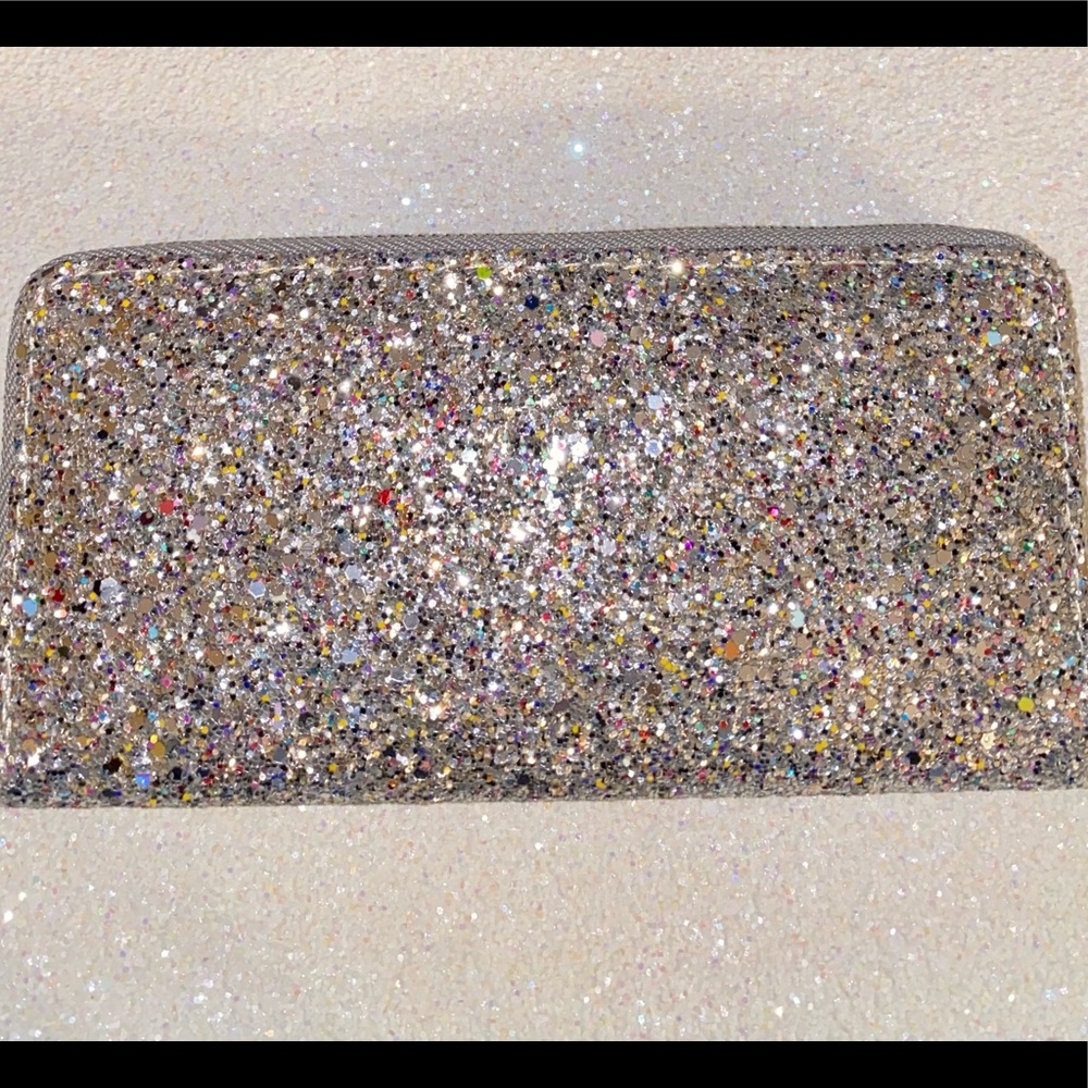 Beautiful Silver Glitter Large Wallet